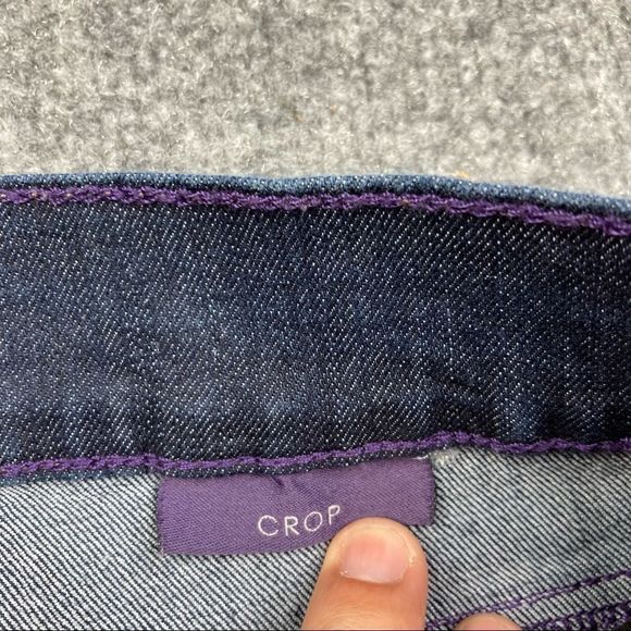 NYDJ Crop Jeans blue jeans dark wash size 6 - Picture 7 of 12